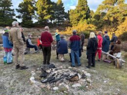 Jonathan Caddy talking to group