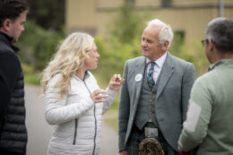FHT Chair Jonathan Caddy with Cabinet Secretary for Climate Change and Energy, Gillian Martin